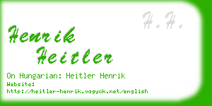 henrik heitler business card